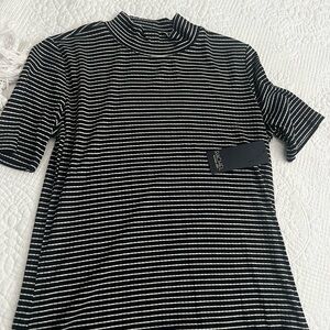 Rachel Black and White Striped T-Shirt